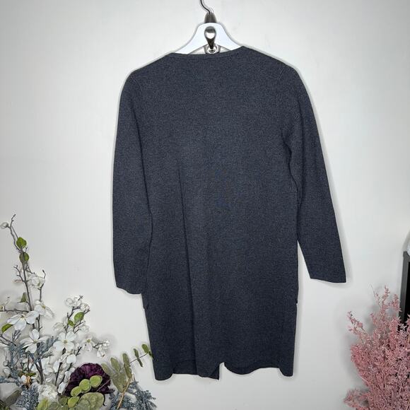 J. CREW Juliette Collarless Sweater Blazer Heather Charcoal Coal Gray {3B36} - Picture 4 of 7